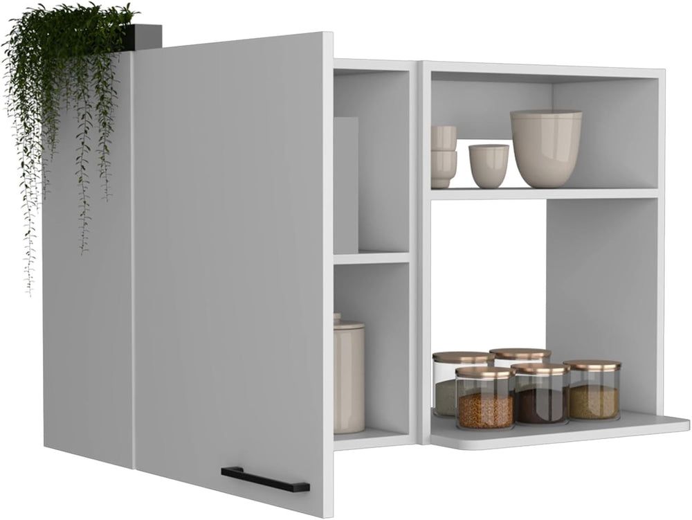 Wall Cabinet with Shelves, Storage Locker Pantry Sideboard Cupboard for Kitch...