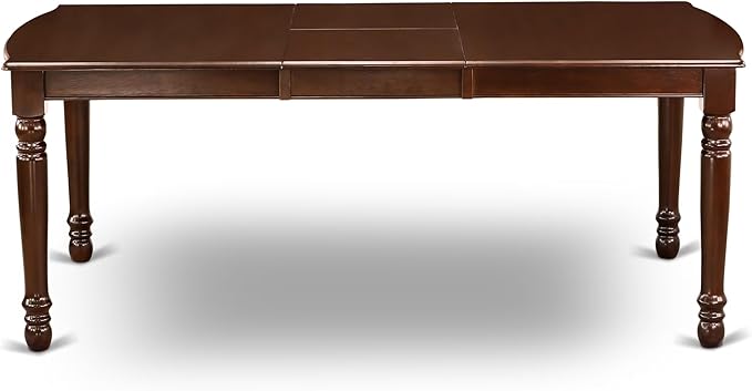 East West Furniture DOML5-MAH-LC 5 Piece Dining Room Furniture Set Includes a Rectangle Kitchen Table with Butterfly Leaf and 4 Faux Leather Upholstered Chairs, 42x78 Inch, Mahogany
