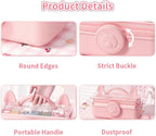 Bow Knot Hair Accessories Organizer Box - Cute Dust Proof Childrens Jewelry Storage Box, 3 Layers Plastic Storage Box for Clips, Headbands, Bands, Jewelry, etc