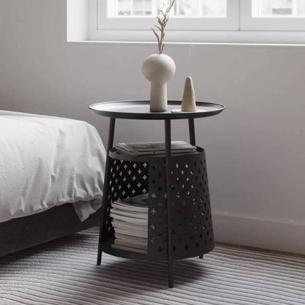 Sofa Side Round Side Table End with Cat House, Condo, Indoor Furniture Kitten...