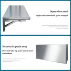 Wall Mounted Folding Table,304 Stainless Steel Wall Folding Desk,Floating Table for Wall,Laundry Room Folding Table,Home Bars and Dining Establishments(100x40cm /39.4"x15.7")