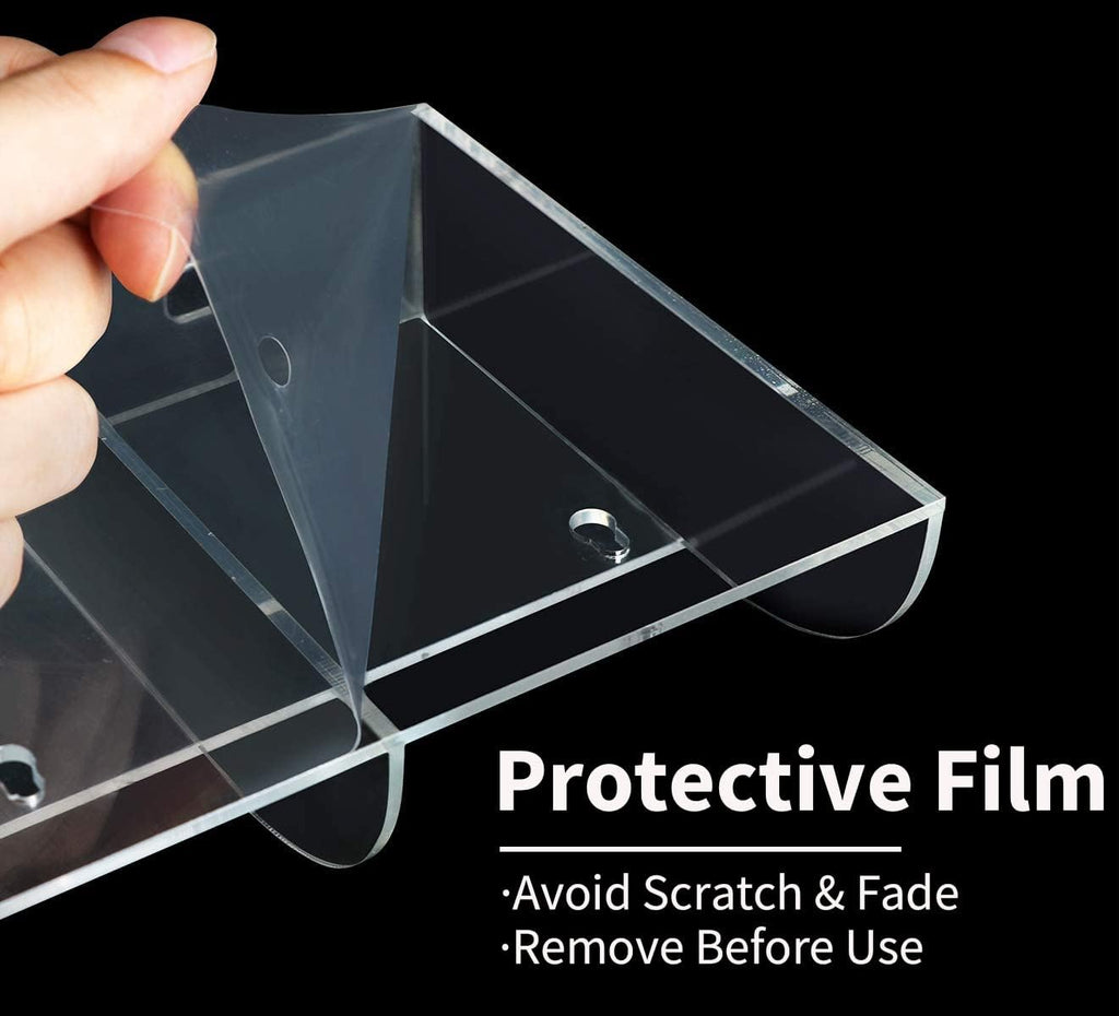 Large Acrylic 3-Slot Wall Mounted Smart Phone Charging Holder Station Clear Hanging TV Remote Controls Holder Media Organizer Wall Pansyling