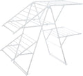 Amazon Basics Foldable 4-Wing Metal Clothes Drying Rack, 61x23.6x49.6 inches, White