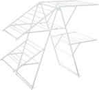 Amazon Basics Foldable 4-Wing Metal Clothes Drying Rack, 61x23.6x49.6 inches, White