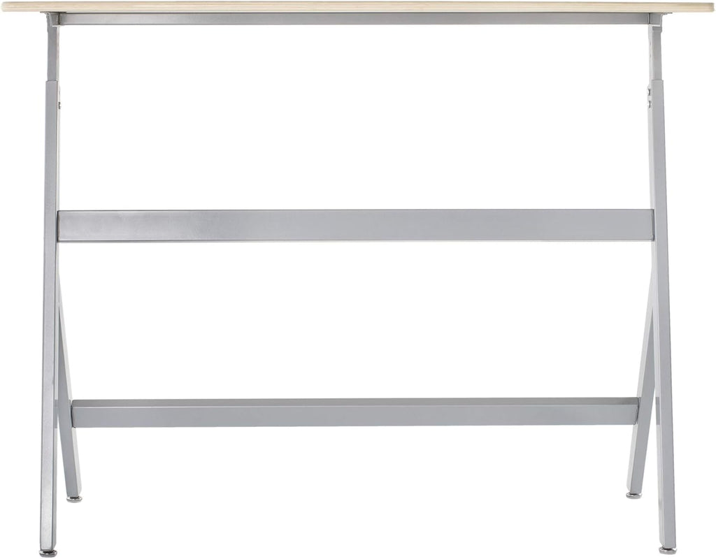 Guidecraft Standing Collaboration Desk for Kids and Adults: Adjustable Height Birch Plywood Table with Metal Legs for Home, Office, Classrooms and More