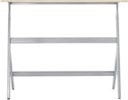 Guidecraft Standing Collaboration Desk for Kids and Adults: Adjustable Height Birch Plywood Table with Metal Legs for Home, Office, Classrooms and More