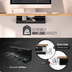 Under Desk Cable Management Tray no Drill – Wire Management - Cord Organizer – Huge Load Capacity – Under Desk Cable Tray no Drill (Black, 1 Piece Set)