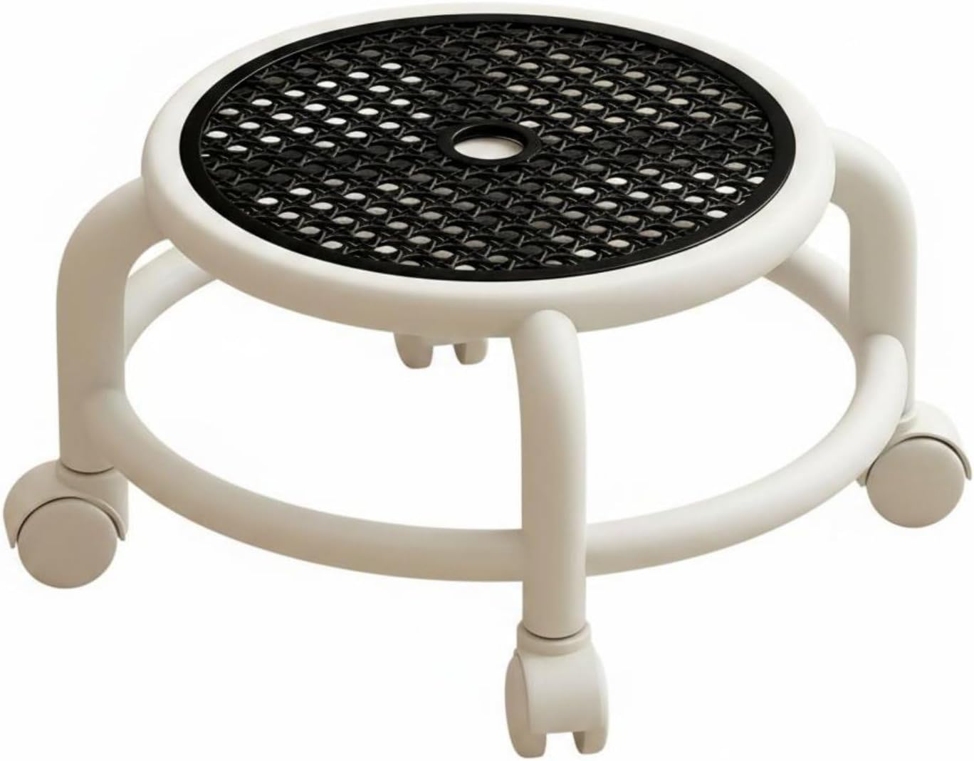 Children Rotating Rolling Stool Swivel Chair Compact Shell Wheels Low Profile Suitable for bedrooms Play Areas Dorm Rooms Small Living Areas, Night Black