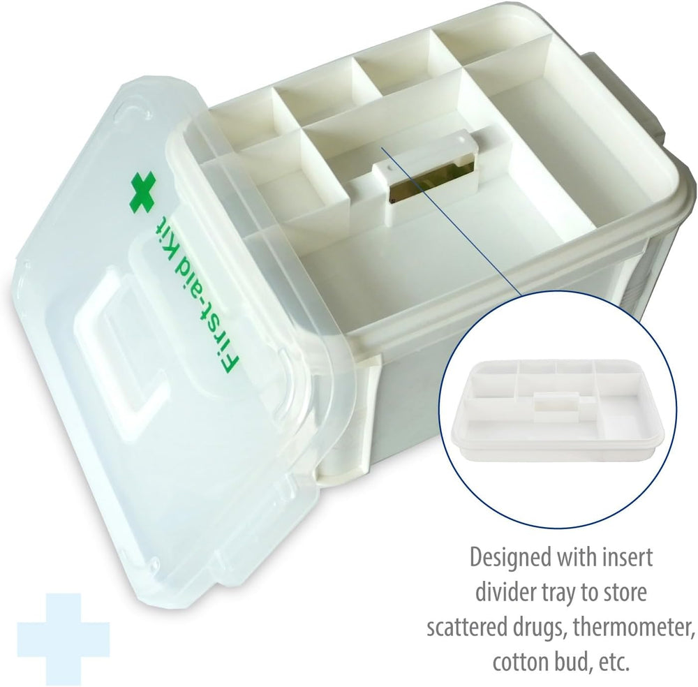Deke Home - Portable First Aid & Medicine Organizer Box with Handle – Pla...
