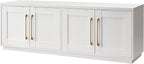Henn&Hart Tillman Rectangular TV Stand for TV's up to 80" in, 68" Wide, White
