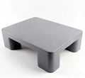 Plastic Dunnage Rack – Heavy-Duty Gray Block Pallet for Basement or Commercial Food Storage, 15.7" x 11.8" x 4.7", 700LBS Load Capacity Plastic Pallets for Dry Floor Organization