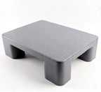 Plastic Dunnage Rack – Heavy-Duty Gray Block Pallet for Basement or Commercial Food Storage, 15.7" x 11.8" x 4.7", 700LBS Load Capacity Plastic Pallets for Dry Floor Organization