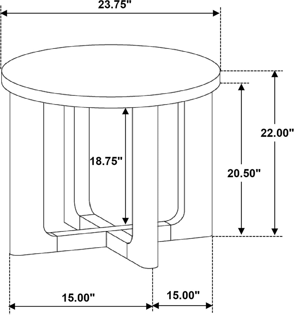 Coaster Home Furnishings - Kessler - Wood - End Table with Circular Surface, ...