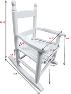 Kids Rocking Chair, Children’s Rocking Chair, Wooden Classic Rocker Chair Toddler Rocking Chair with Classic Rocker＆Hardwood Construction for Nursery, Indoor, Outdoor, Living Room (White)