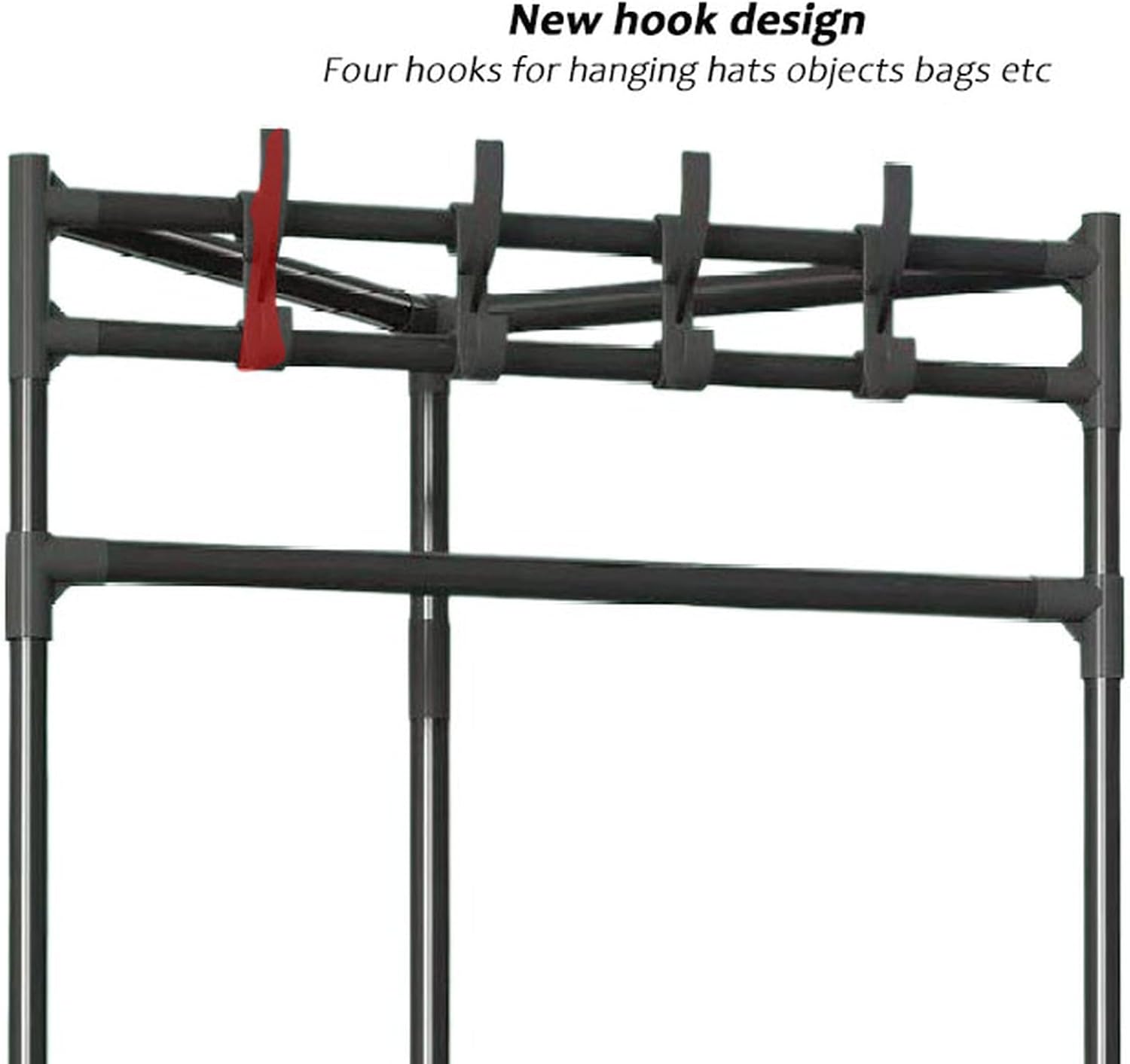 Metal Corner Coat Rack,Corner Hall Tree with 3 Storage Shelves,freestanding Clothes Rack Organizer with Hooks and Thick Clothes Rod, for Entryway Bedroom Living Room Home Office