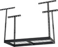Klutch Garage Overhead Storage Rack with Adjustable Height, 48in.L x 24in.D, 23in.–37in.H