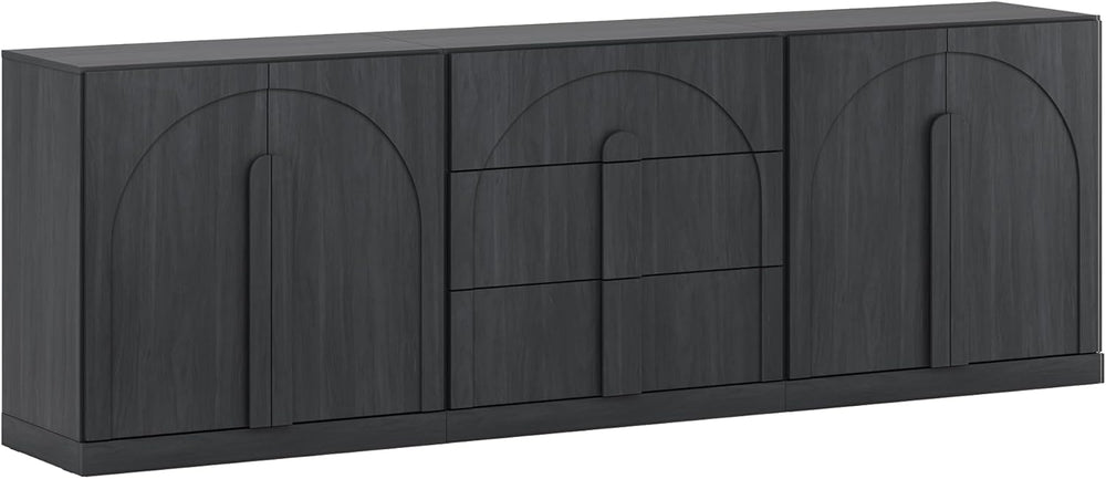 BELLEZE 3-Piece Modular Sideboard Cabinet Set Freely Configurable, Modern Woo...