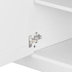 Ball & Cast TV Stand with Cabinets for TVs up to 75",Wall Unit Entertainment Center with Storage and Open Shelves,Modern Media TV Console with 2 Drawers for Living Room,White