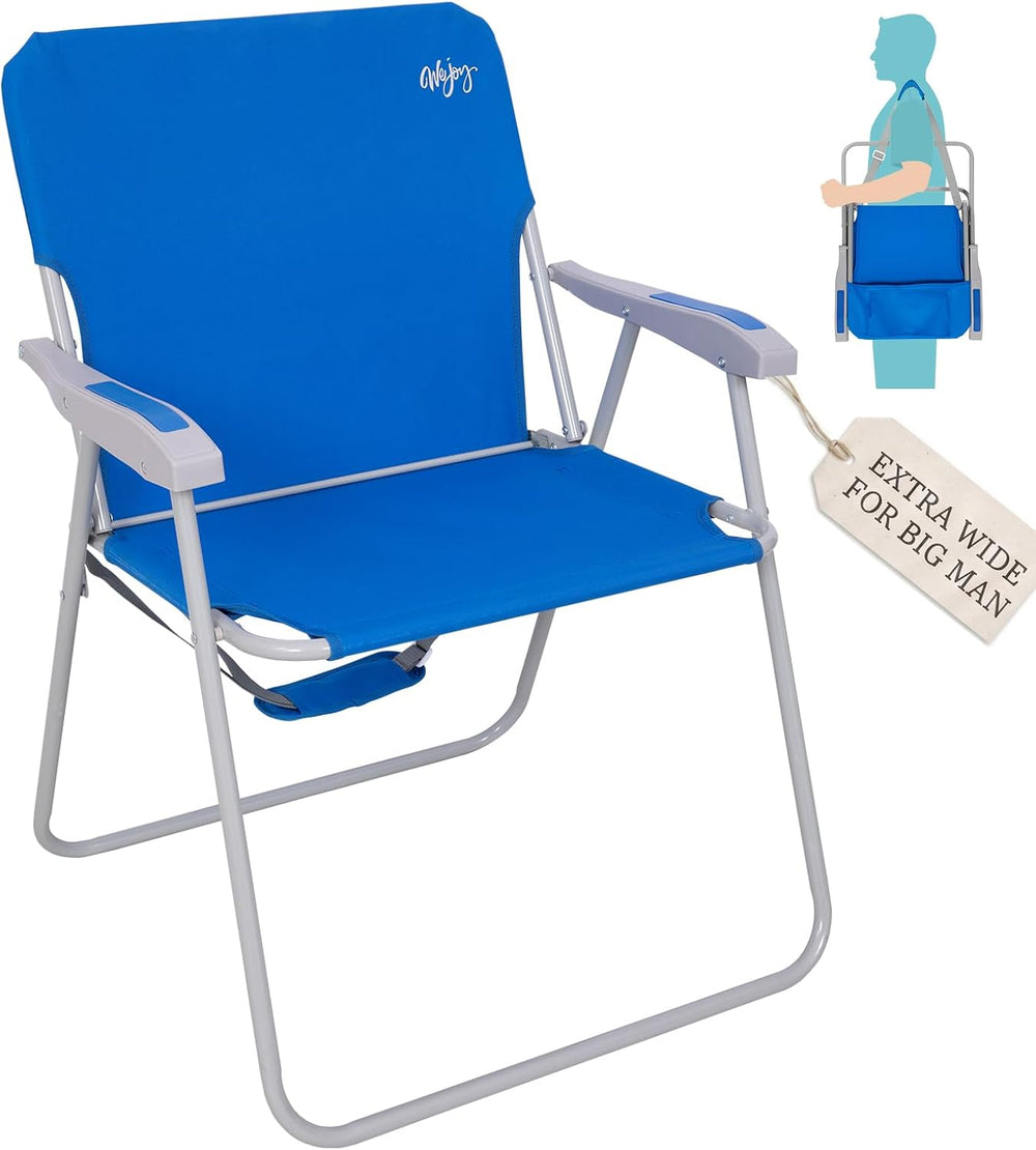 #WEJOY Folding Beach Chair for Adults, Lightweight Beach Chair with Shoulder ...