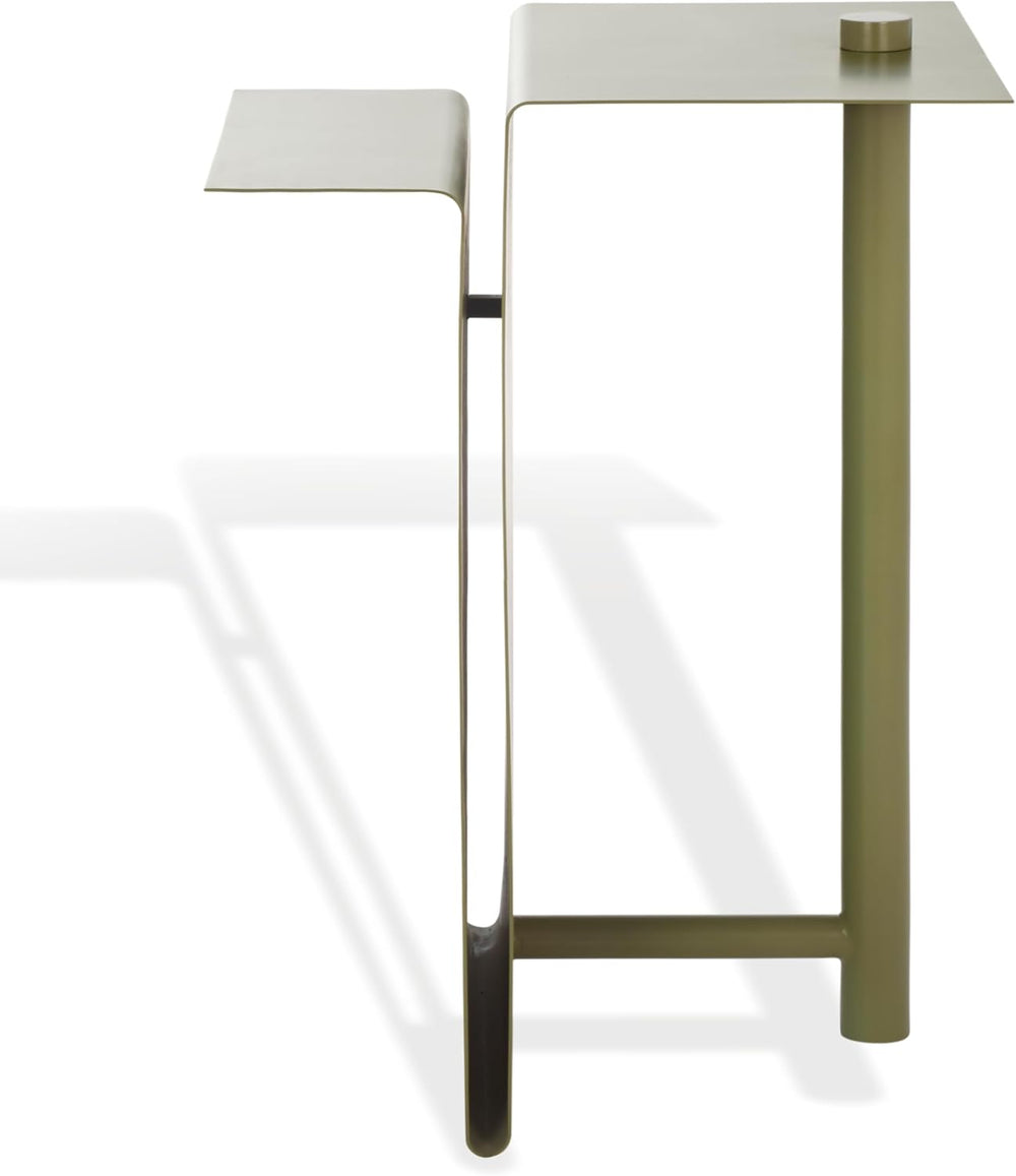 SAFAVIEH Couture Collection - Aldwyn Olive Green Metal Accent Table, Modern F...