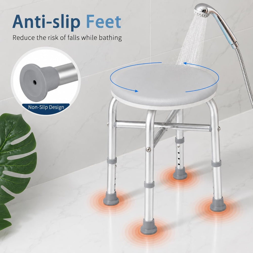 Adjustable Swivel Bath Seat Shower Chair for Inside Shower, Shower Seat for I...
