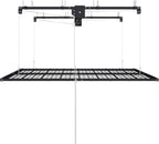 Montary 5x9 FT Overhead Garage Storage Rack for 10-12 FT Ceiling, Adjustable Ceiling Lifting Storage Rack with Safety Lock, 400LBS Capacity All-Steel Construction Heavy-Duty Garage Organizer Rack