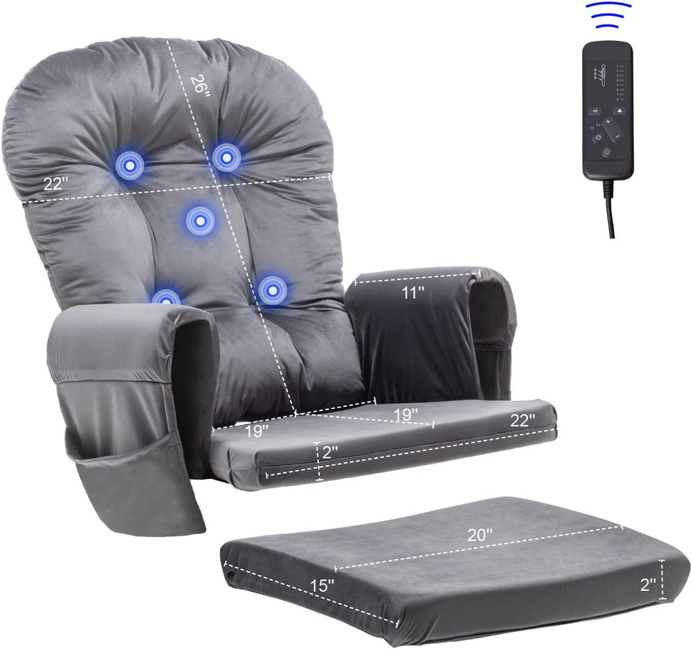 SyyBhb Massage Glider Rocker Replacement Cushions with Storage Pocket, 5PCS, ...