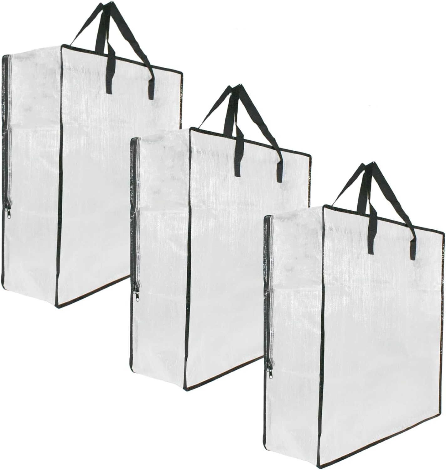 3 Pack Clear Storage Bags with Zipper and Handles, Blanket Bags For Closet Storage, Moving and Packing Supplies for College, Underbed Storage Organizer for Clothes Pillow Bedding Christmas Wreath