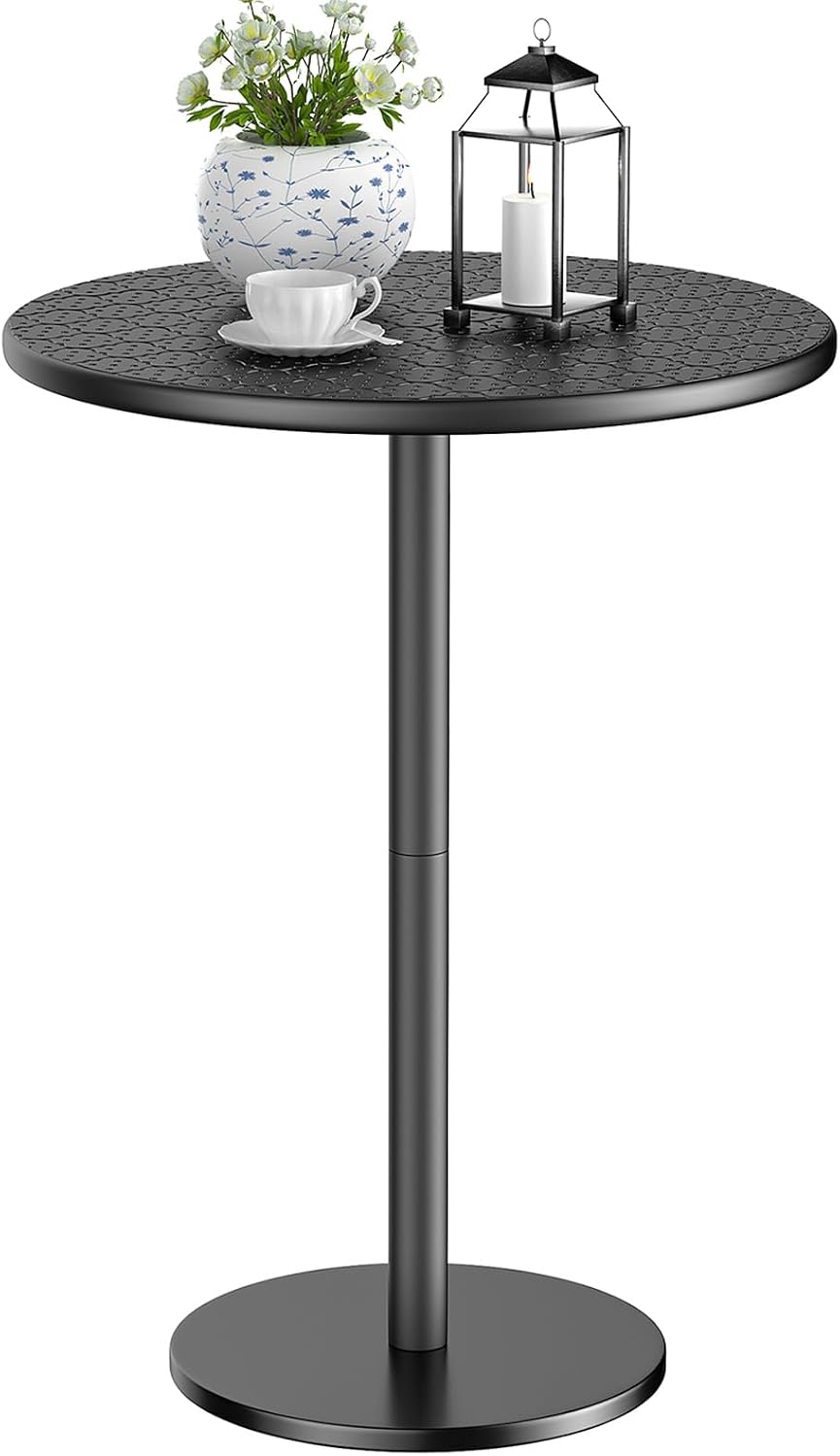 Small Round Side Table, Pedestal Accent End Table with Marble Base for Living...