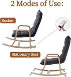 Swegrow Kids' Recliners，Rocker and Stationary Options, Sensory Rocking Chair for Kids & Toddlers，Versatile Floor Chair with Soft Fabric and Stability for Playroom, Bedroom, or Nursery (Gray)