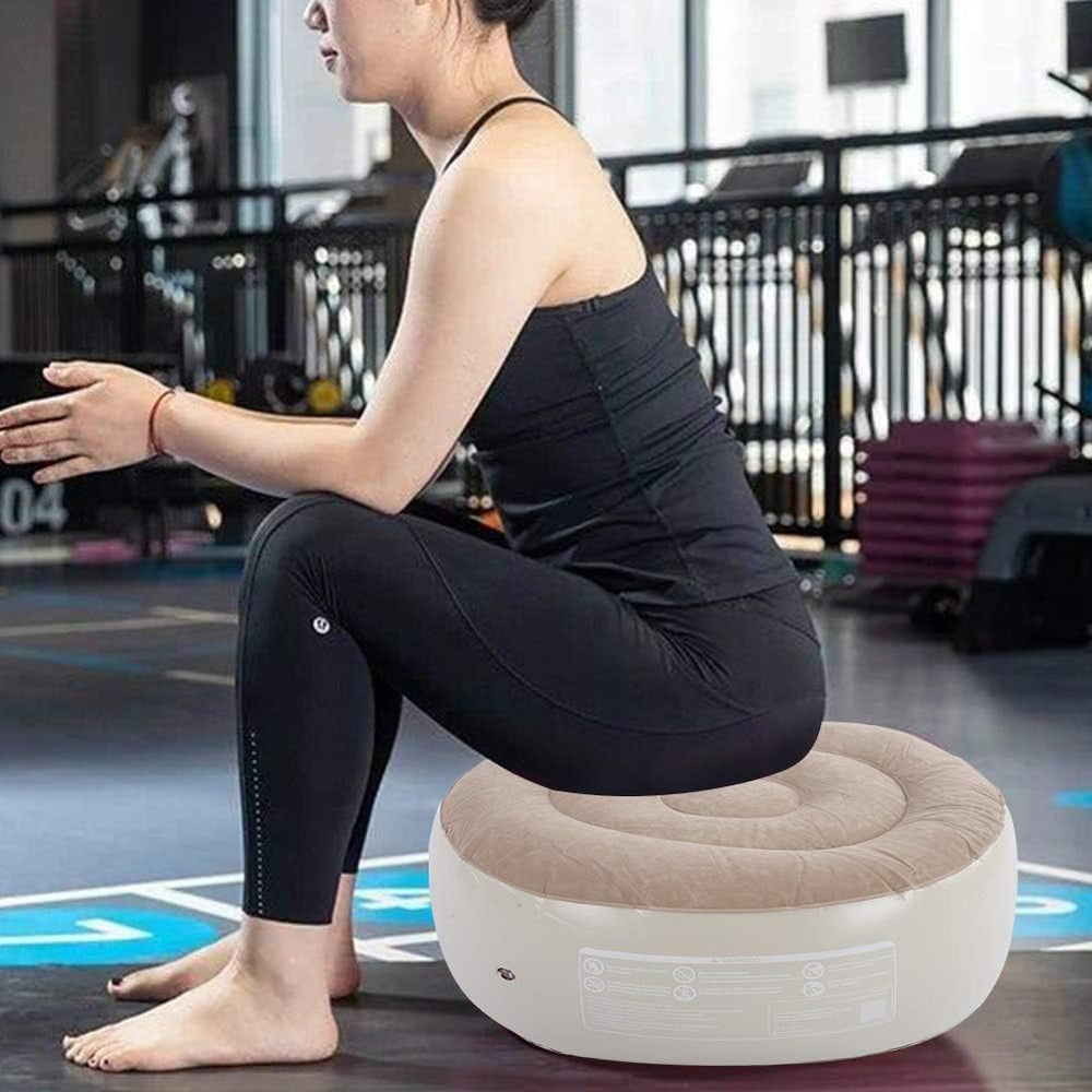 Inflatable Foot Stool PVC Air Inflatable Stool Ottoman Chair for Dorm or Outd...