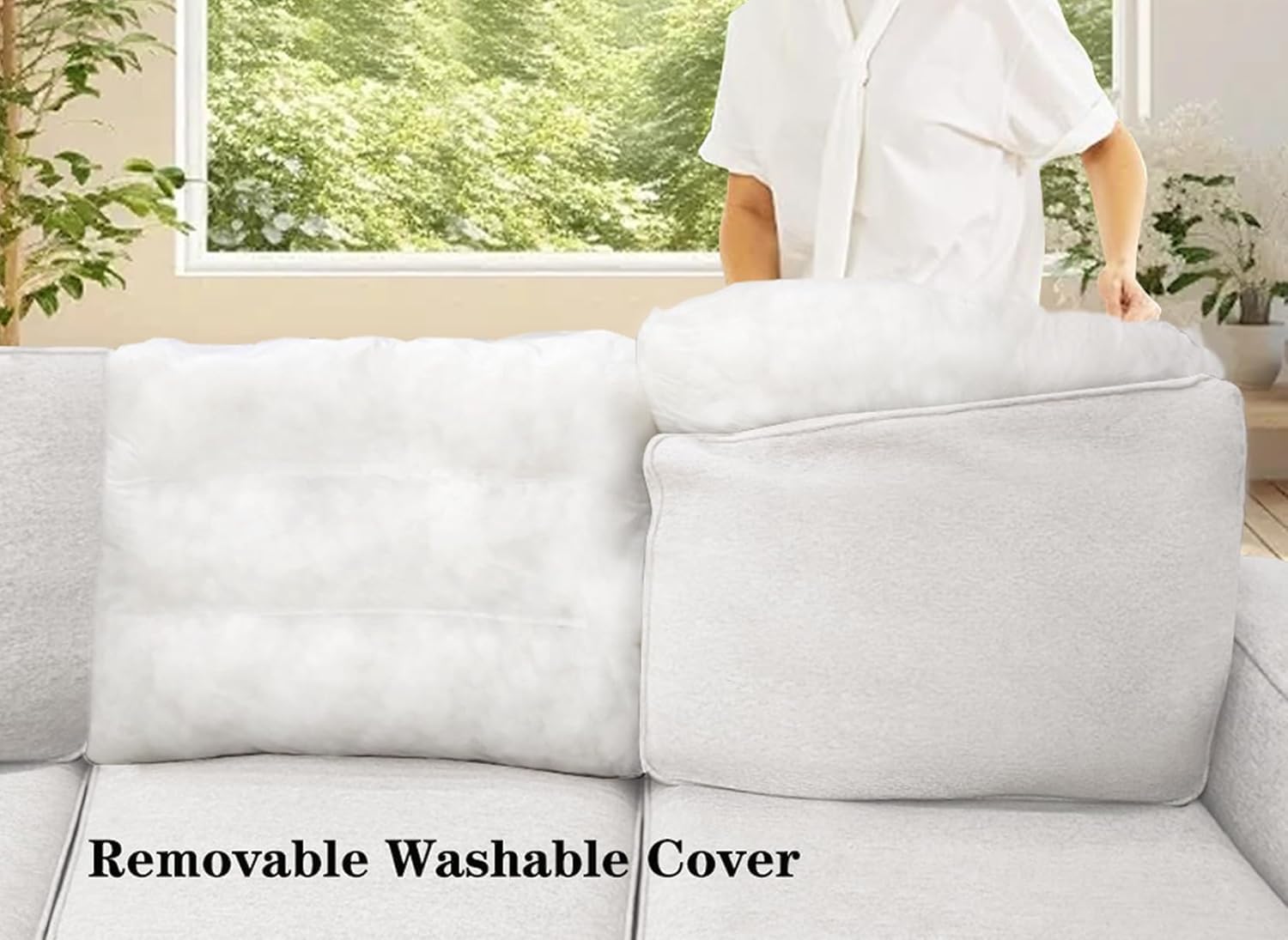 Legend Vansen Modular Sectional Sofa L Shaped Couch with Ottoman Modern Reversible Corner Sectional Couch for Living Room