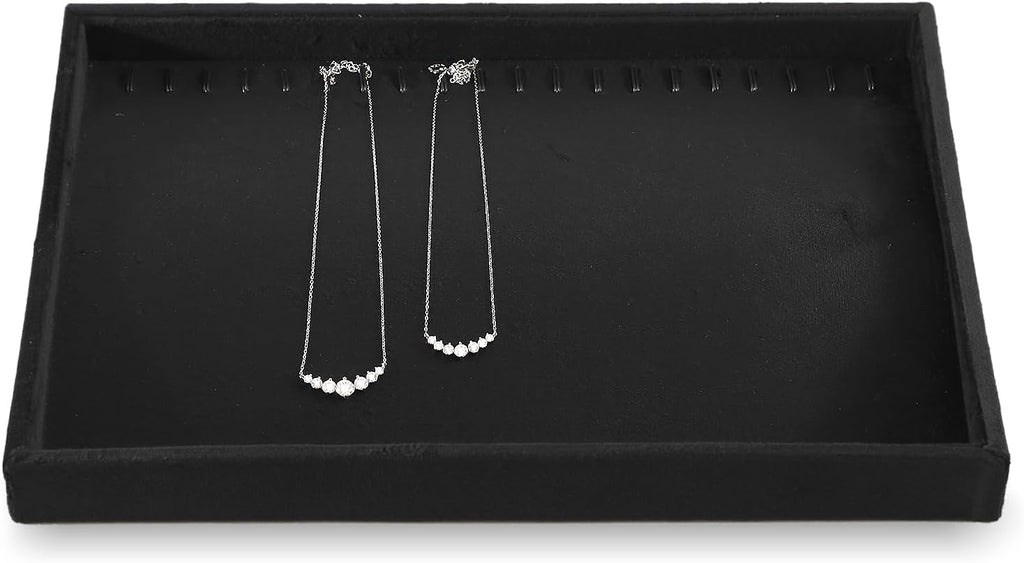 Necklace Holder Organizer, Velvet Jewelry Trays,Premium Necklace Case,Luxury Jewelry Displays,Black Bracelet Organizer