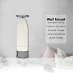 Ironing Board Hanger Wall Mount Ironing Board Holder Organizer Wall Rack for Laundry Rooms Space-Saving Storage Rack Hanging Shelf Hanger with Screws (White)