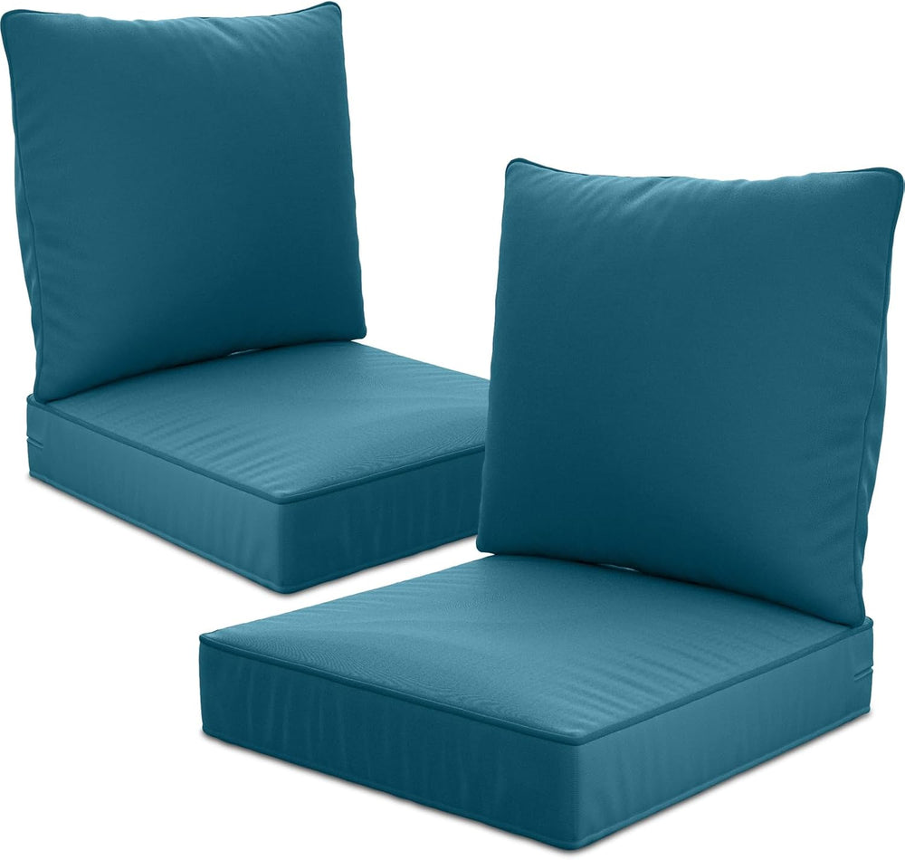 22" x 22" x 6" Outdoor Deep Seat Cushions Set - 2 Set Waterpro...
