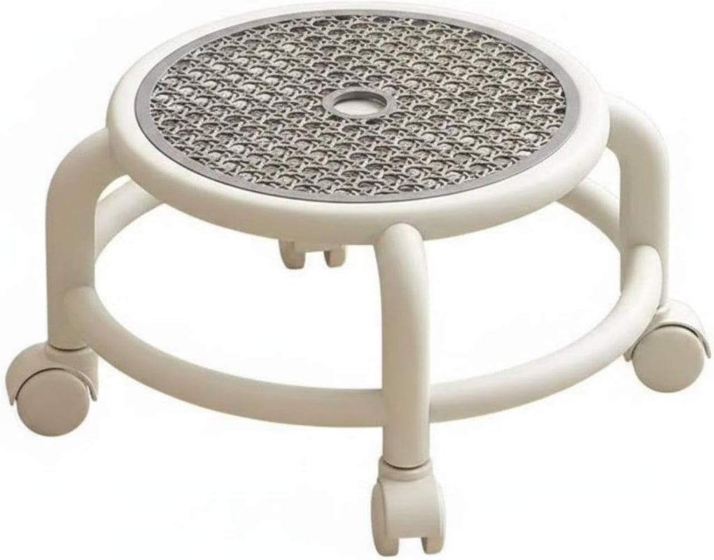 Children Rotating Rolling Stool Swivel Chair Compact Seat with Rolling Wheel Base Quick Direction Swaps Suitable for bedrooms Play Areas Dorm Rooms, Cement Gray