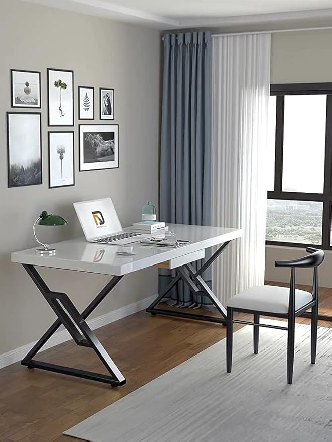 SSS Furniture Metal Table Legs 2 Pack Heavy Duty Furniture Legs 28”Height 20”Wide Rustic Decory Square Tube Iron Desk Legs Office Table Legs Industrial Country Style Metal Dining Legs