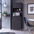 23.6" D*13.7" W*66.5" H Freestanding Kitchen Pantry with Dawer & 2 Shelves, 2 Double Doors, Rectangular Storage Cabinet, Traditional, for Living Room, Dining Room, Black