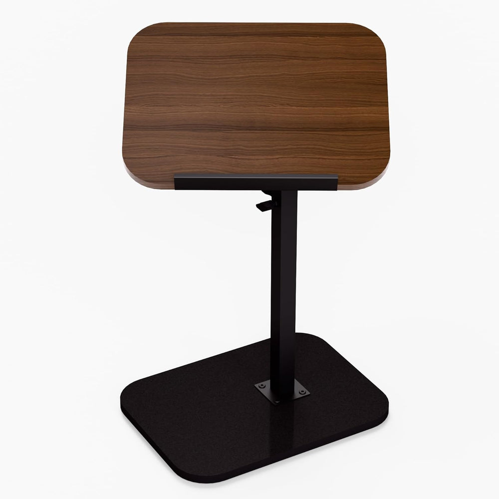 Foldable End Table,17"-31" Adjustable Height,Swivel and Turnable De...