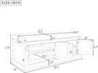 Vintage Hallway Storage Bench with 4 Doors and Adjustable Shelves,Entryway Shoe Rack W/Removable Cushion,for Living Room Bedroom Porch,Espresso,42″