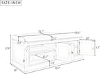 Vintage Hallway Storage Bench with 4 Doors and Adjustable Shelves,Entryway Shoe Rack W/Removable Cushion,for Living Room Bedroom Porch,Gray Wash,42″