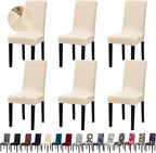 Chair Covers, Stretch Kitchen Dining Room Chair Covers Set of 6, Removable Washable Dining Chair Slipcovers for Home, Hotel, Banquet