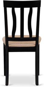 East West Furniture LGAN5-BCH-C 5 Piece Kitchen Table Set for 4 Includes a Rectangle Dining Room Table with Butterfly Leaf and 4 Linen Fabric Upholstered Chairs, 42x84 Inch, Black & Cherry