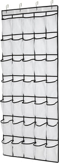 35Large Pockets Over The Door Shoe Organizer, Mesh Pockets Shoe Holder Rack, Capacity hanging shoe organizer，door shoe rack With 4 Metal Hook.