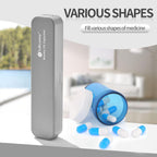 Weekly Pill Organizer - Travel Medicine Organizer, Pill Boxes and Organizer 2 Times a Day, 7 Day Pretty Pill Case, Pill Holder for Vitamins, Medicines and Tablets (Elegant Gray)