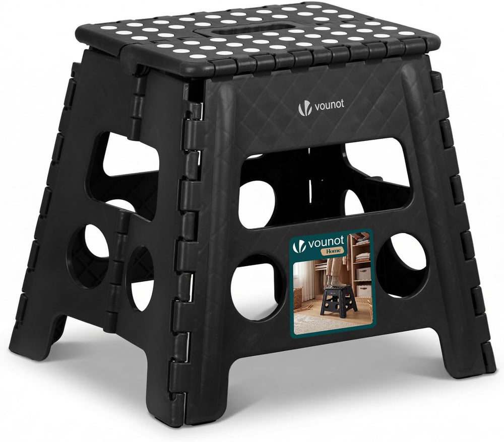 VOUNOT® Folding Step Stool, Portable Stepping Stool with Carrying Handle, Ant...