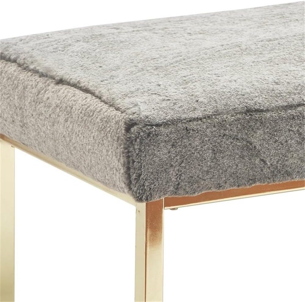 Elle Decor FUCN20047D Giselle Bench, Gray