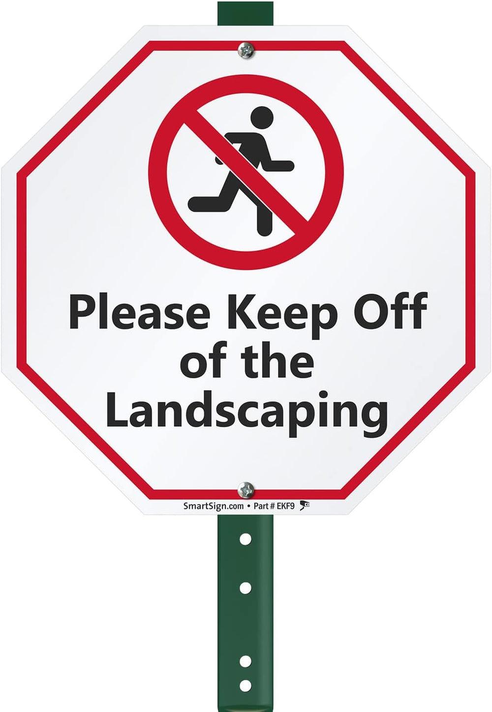 SmartSign 10 x 10 inch “Please Keep Off Of The Landscaping” LawnBoss Yard Sig...