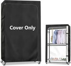 Garment Rack Cover,600D Heavy Duty Waterproof Clothing Rack Cover,Clothes Rack Cover with Zipper for Metal Garment Rack（47.2"W x 17.7"D x 80.7"H,Cover Only)