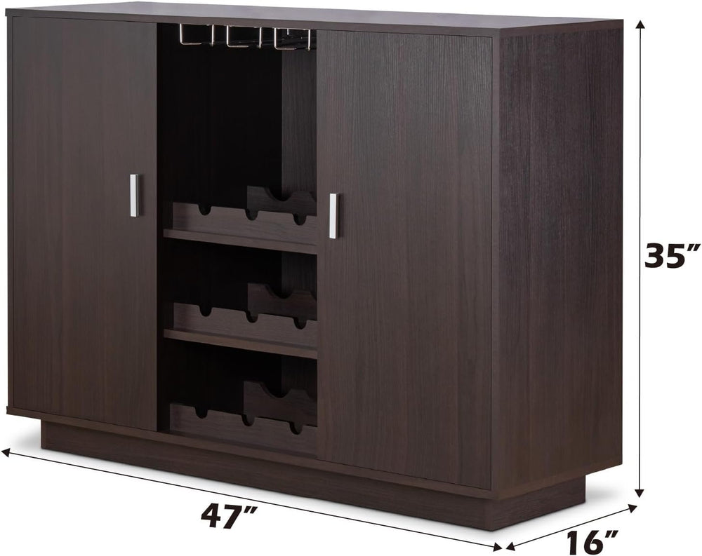 Wine Cabinet with Storage Shelves, Kitchen Wine Sideboard Cupboard Pantry Cab...